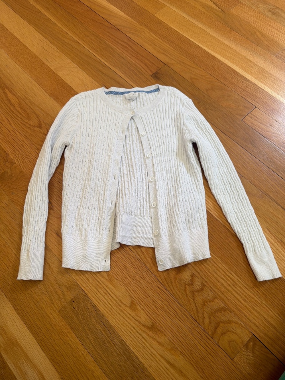 Gap girls organic cable cardigan